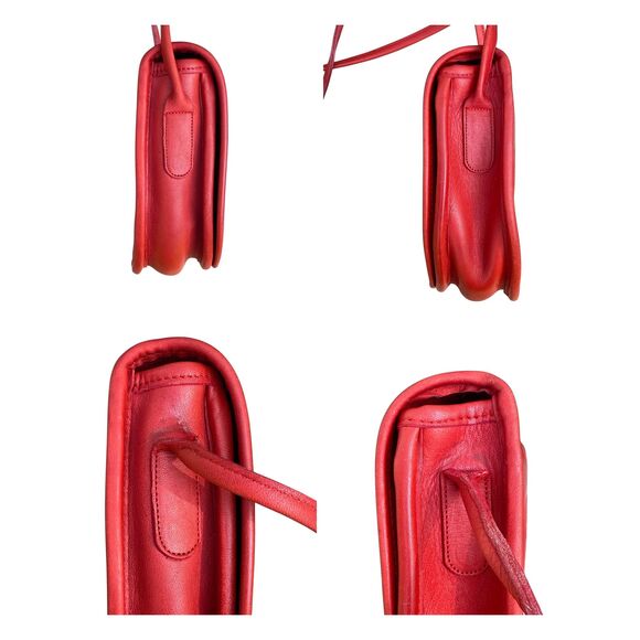 Vintage Coach NYC Mini Bag 9825 Red Leather Crossbody Bag with Hangtag - Picture 3 of 10